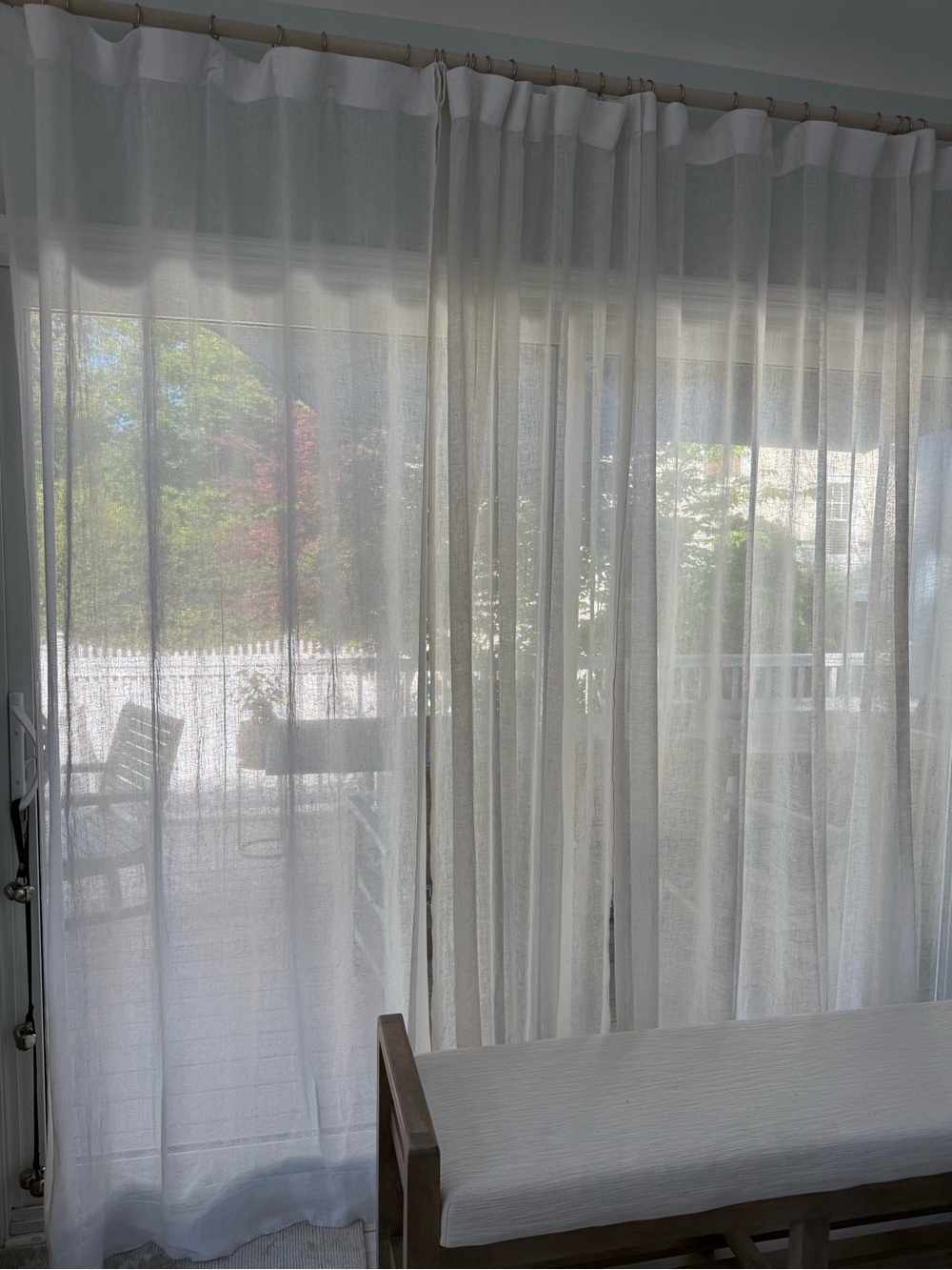 Sheer Window Curtains White Pottery Barn (4) 93” x 51” Panels EUC Rod or Hook